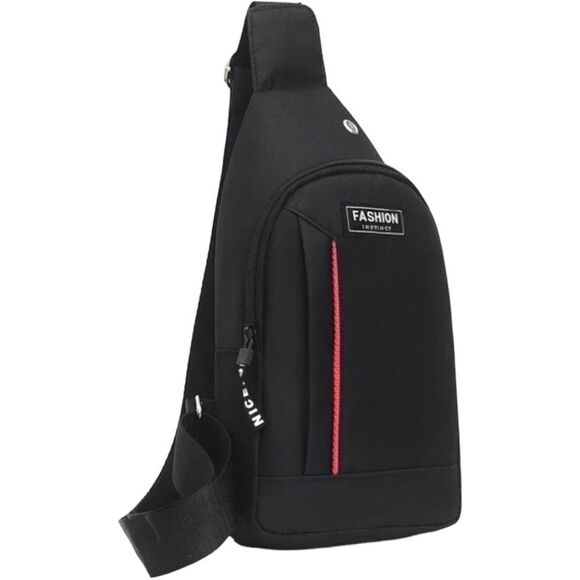 NEW Black Chest Back Shoulder Sling Bag - Picture 1 of 6